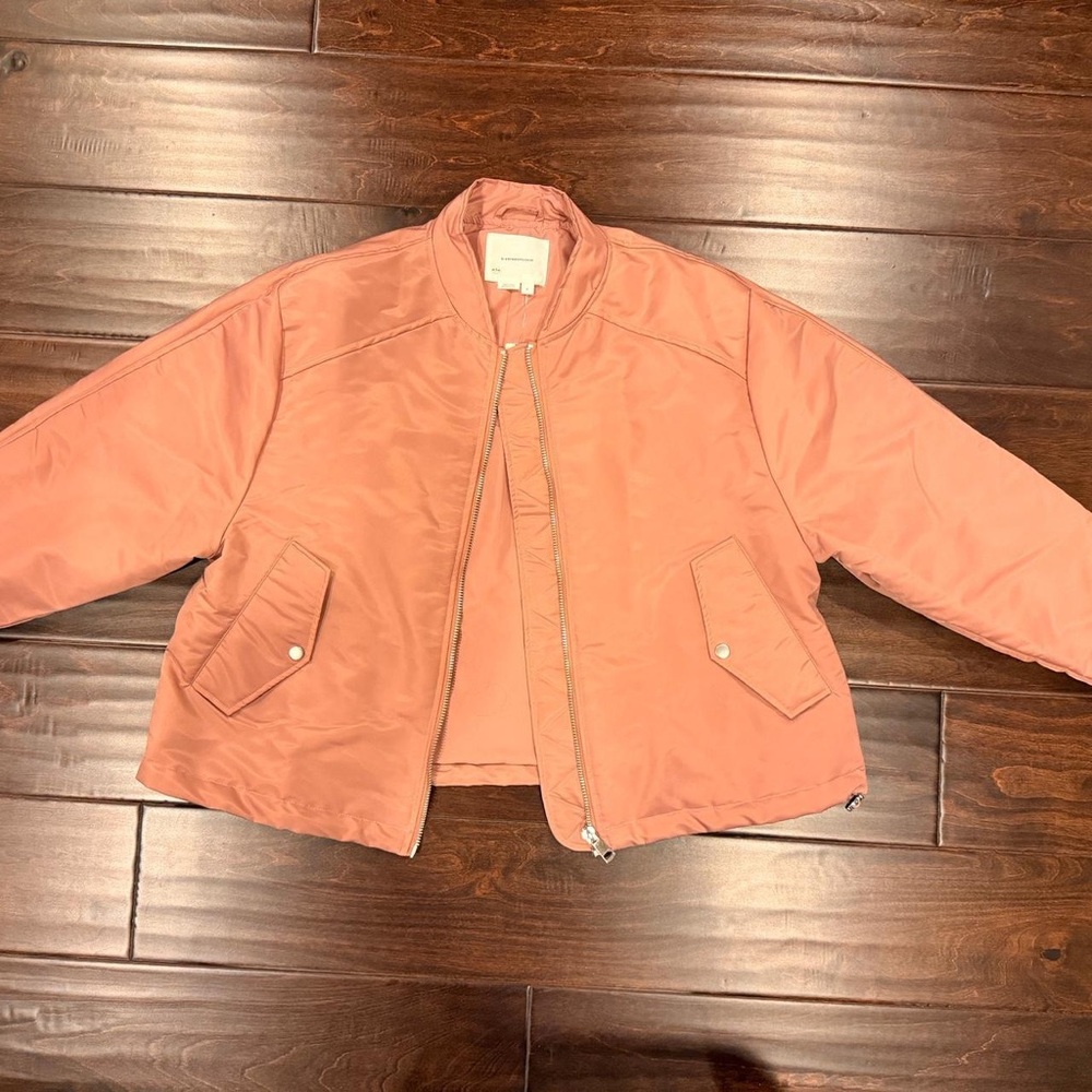 Anthropologie Terracotta Bomber Jacket